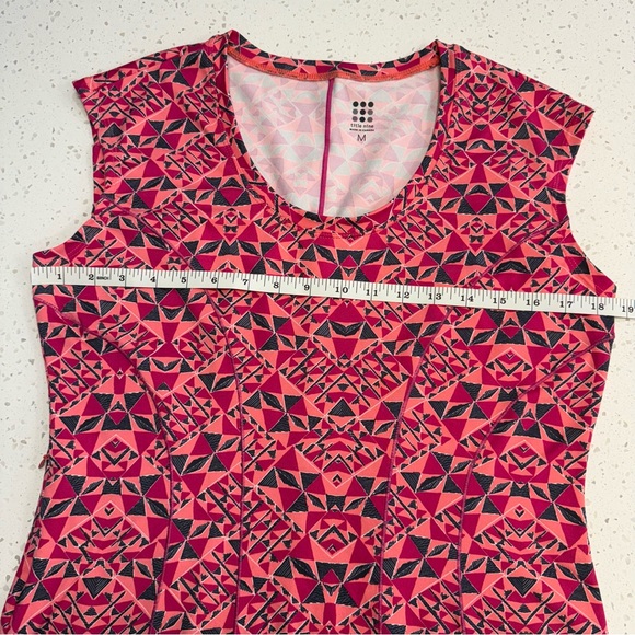 Title Nine Dream Pink/Red/Black Geometric Patterned Mini Dress Women’s Medium - Picture 7 of 8
